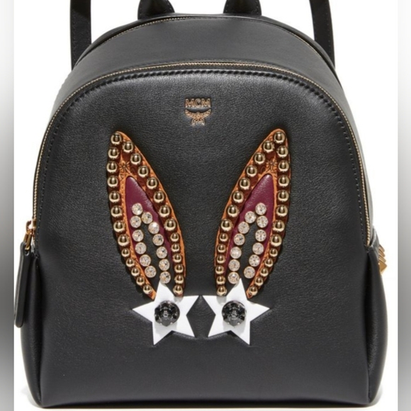 MCM Handbags - MCM Polke Bunny Backpack With Swarovski Accents LIMITED EDITION